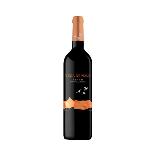 Vino tinto con denominación de origen Ribera del Duero VEGA DE NAVA botella de 75 cl.