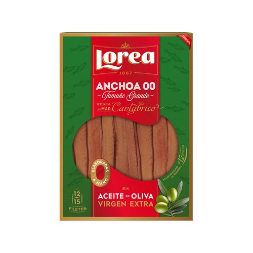 LOREA Filetes de Anchoa del Cantábrico en aceite de oliva 60g. 
