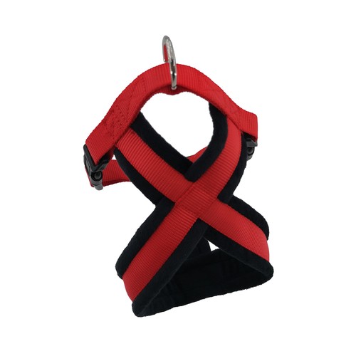 PRODUCTO ALCAMPO Arnés (1.5 cm) de color rojo, para perros de tamaño S 20 - 40 cm.