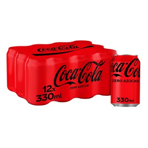 Imagen de COCA COLA ZERO Refresco de cola Zero azúcar pack 12 latas x 330ml