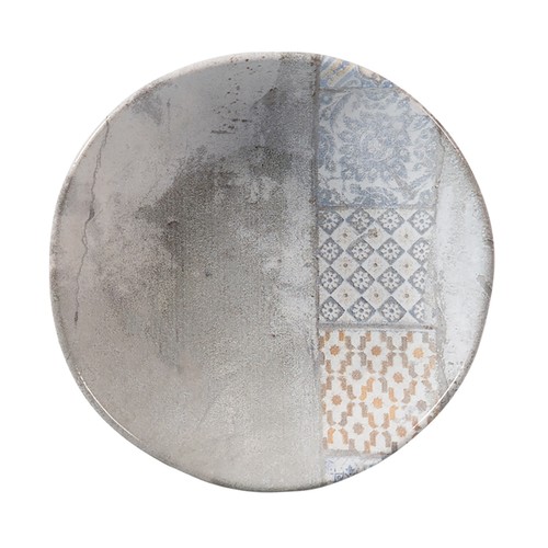 Plato hondo redondo fabricado en gres con diseño vintage, 20cm., Málaga STONEWARE.