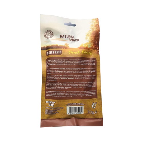 PROSANDIMAS snack perro natural pato PROSANDIMAS 70 grs.