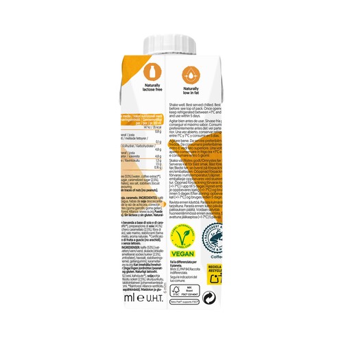 ALPRO Iced Bebida de almendras con café Arábica de Etiopia y sabor a caramelo 250 ml.