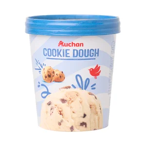 AUCHAN Tarrina de helado cookie dough 500 ml. 350 g. Producto Alcampo