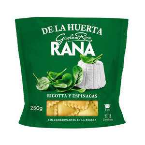 Imagen de RANA Ravioli de pasta fresca al huevo, rellenos de queso ricotta y espinacas 250 g.