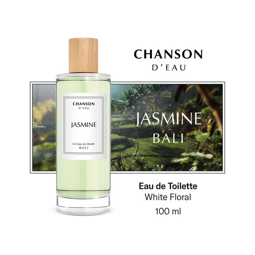 CHANSON D´EAU Bali Eau de toilette para mujer con aroma a jazmín y vaporizador en spray 100 ml.