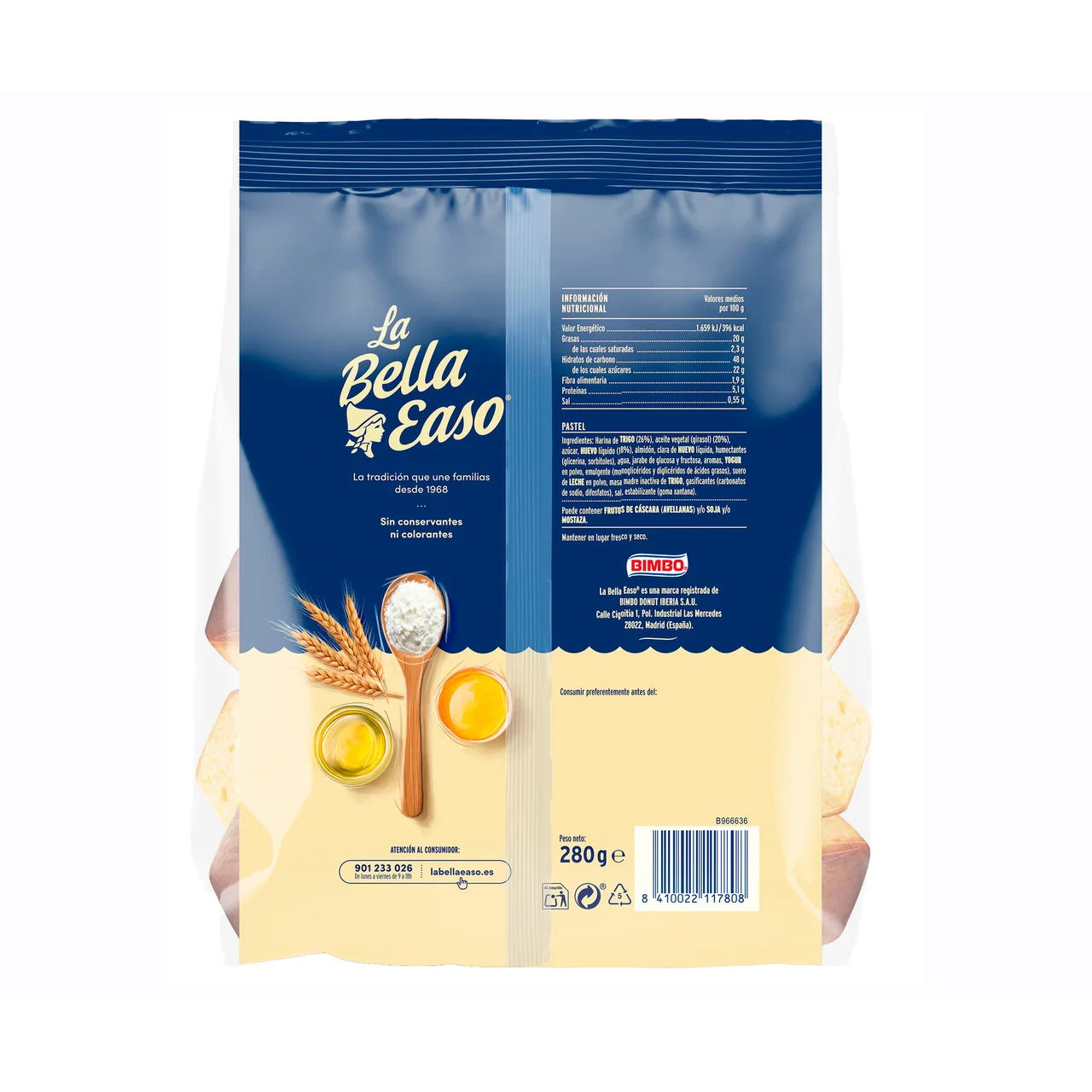 Bizcocho en trozos 280 gr.