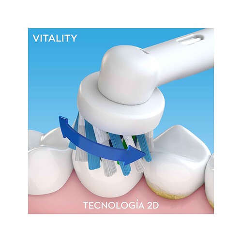 Cepillo de dientes eléctrico Braun ORAL-B Vitality 100 CrossAction, cepillado 2D, temporizador, incluye 1 cabezal.