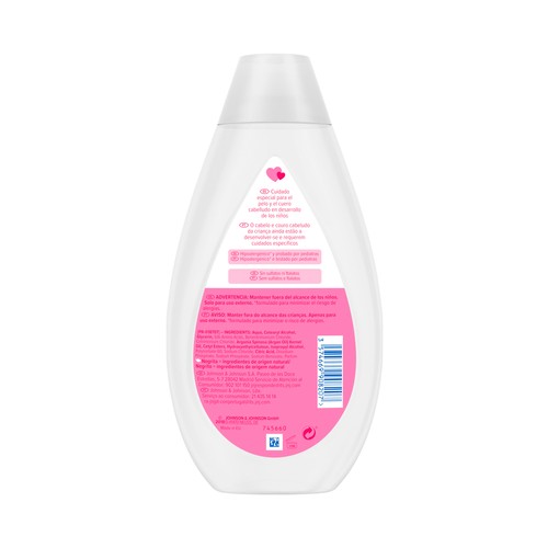 JOHNSON´S Gotas de brillo Acondicionador para niños con aceite de Argán para un cabello suave y sedoso 500 ml.
