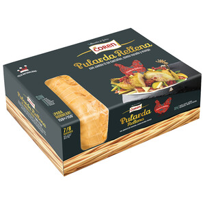 Imagen de Pularda deshuesada rellena con jamón serrano Selecta (cerdos alimentados con castañas), queso curado y mango, lista para hornear.