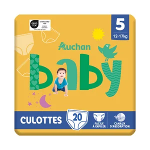 PRODUCTO ALCAMPO Baby Pants (braguitas) de aprendizaje talla 5 (12-17 kg) 20 uds.