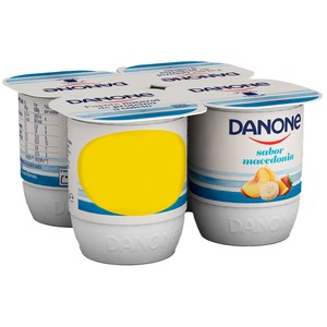 Imagen de DANONE Yogur con sabor a macedonia, elaborado con fermentos naturales  4 x 120 g.