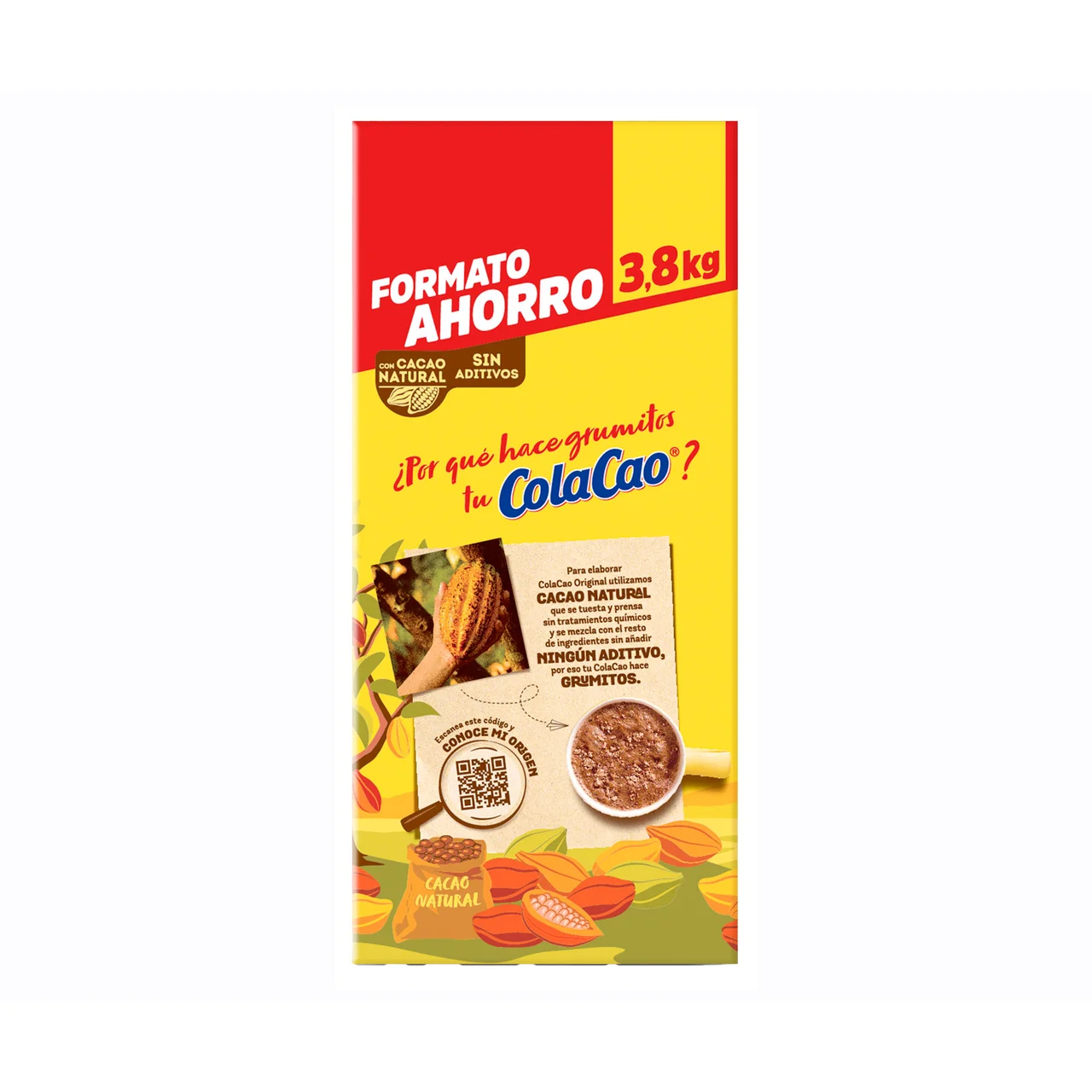 COLA CAO ORIGINAL Cacao en polvo soluble 3,8 kg.