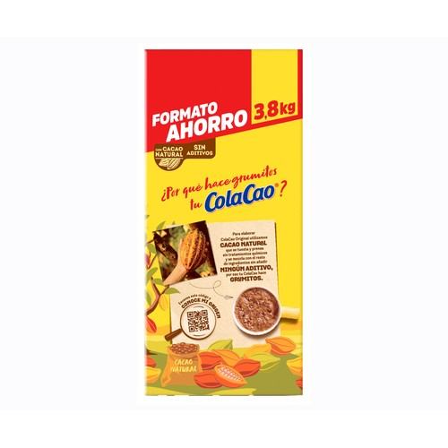 COLA CAO ORIGINAL Cacao en polvo soluble 3,8 kg.