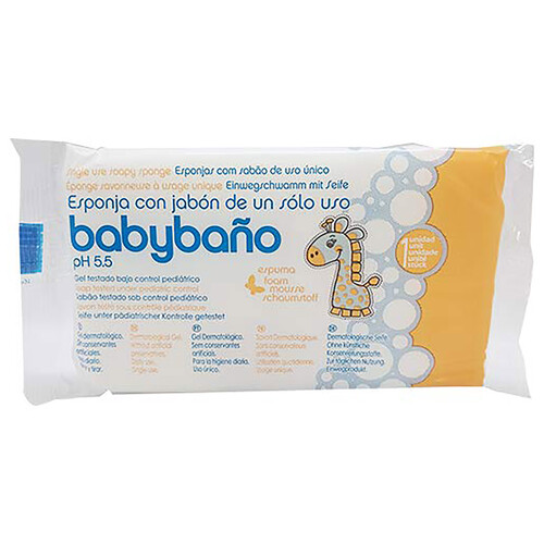BABYBAÑO Esponja con jabón de un sólo uso BABYBAÑO 25 uds.