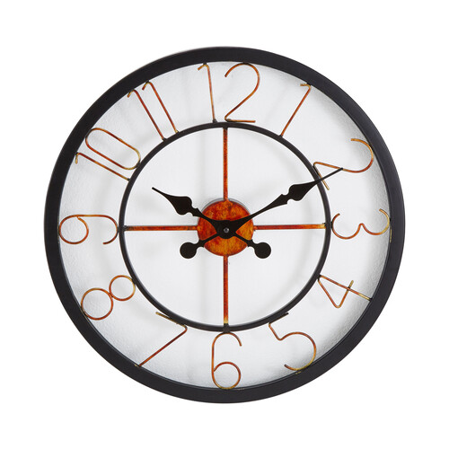 Reloj Pared Aluminio Mate Redondo 50 cm diámetro con Esfera Blanca y  números negros: 84.90 euros