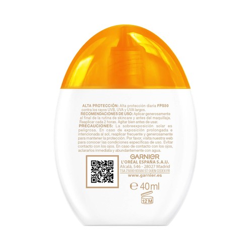 DELIA Super Uv de Garnier Protector solar facial con color y FPS 50 (muy alto) 40 ml.