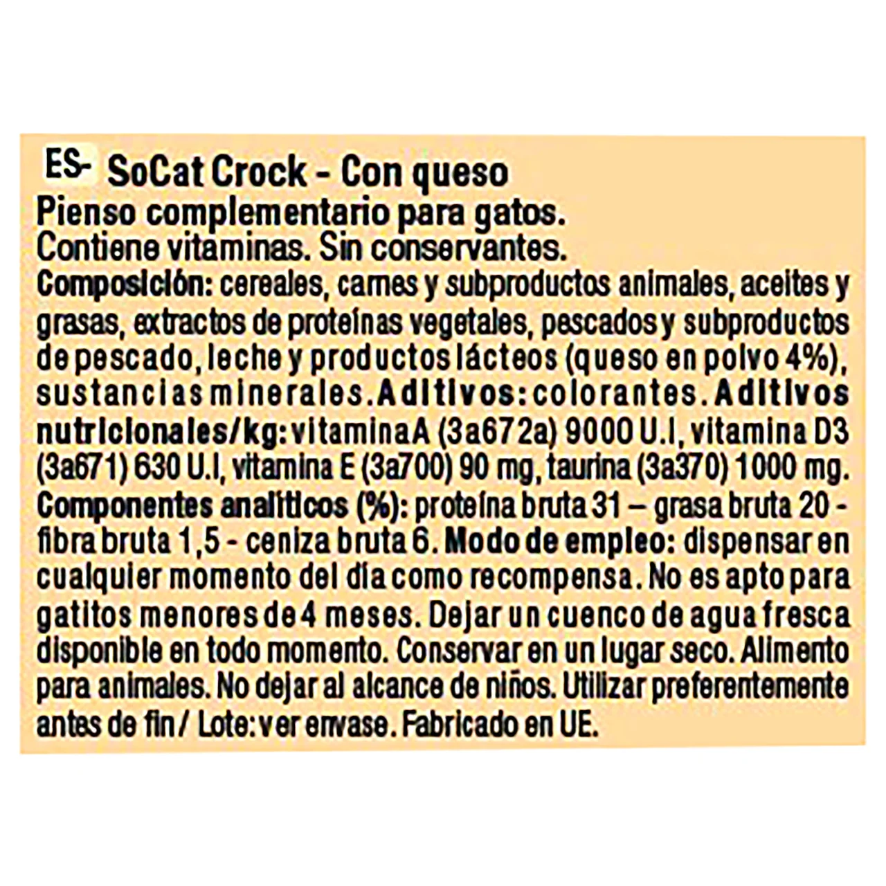 Crock Snack sabor queso 60 g.