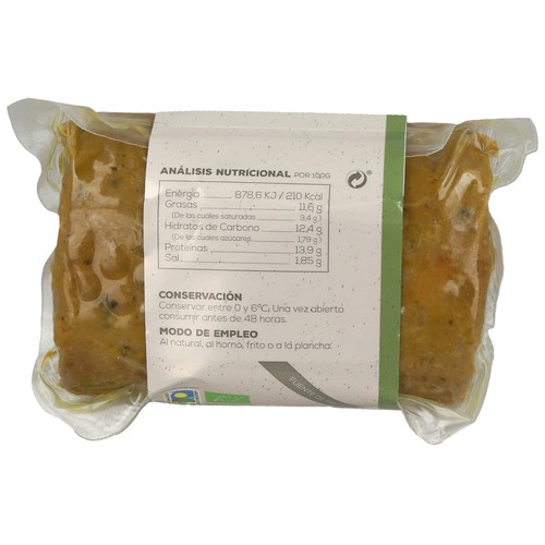AHIMSA Burguer vegetal de queso y brócoli ecológica AHIMSA 750 g.