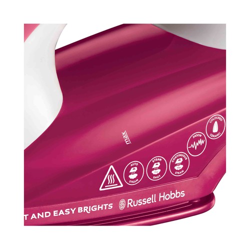 Plancha de vapor RUSSELL HOBBS Light & Easy 26480-56, suela cerámica, potencia 2400W.