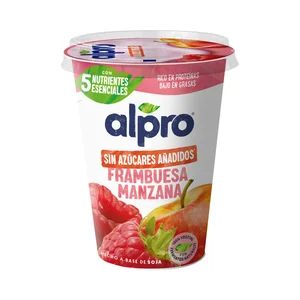 ALPRO Especialidad 100% vegetal de soja con frambuesa y manzana 400 g