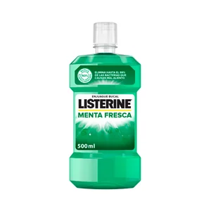 LISTERINE Enjuague bucal de uso diario, con sabor a menta fresca LISTERINE 500 ml.