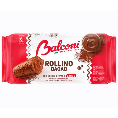 BALCONI Rollinos de Cacao 6 uds. de 37 g.