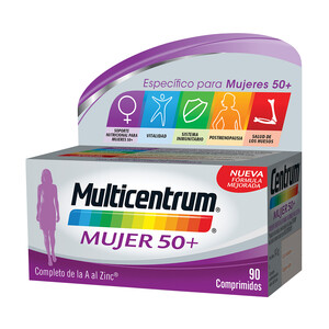 MULTICENTRUM Complemento nutricional específico para mujeres de más de 50 años MULTICENTRUM Mujer 50+ 90 uds.