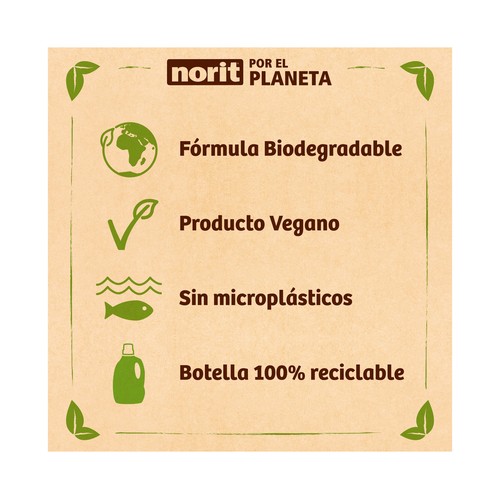 NORIT Detergente líquido para lavadora especial para ropa oscura 28 lav. 1,5 l..