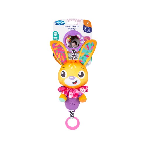 Conejito Betsy musical colgante para cochecito PLAYGRO.