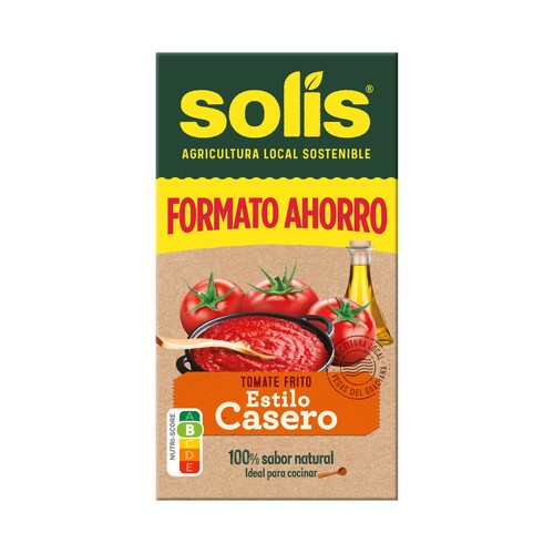SOLIS Tomate frito estilo casero, 100% sabor natural brick 500 g.