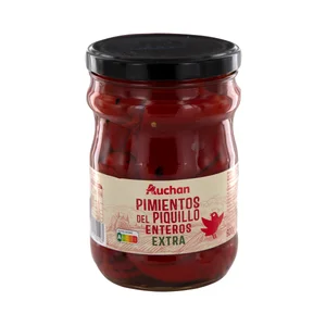 PRODUCTO ALCAMPO Pimientos del Piquillo enteros, extra frasco de 700 g.