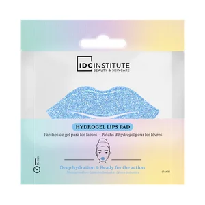 IDC INSTITUTE Glitter blue Parche hidratante de gel para labios.