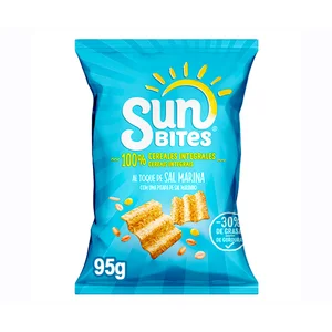 SUNBITES Snacks ondulados multicereales, con sabor sal marina SUNBITES 95 g.