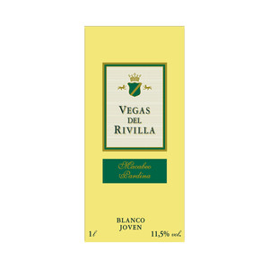 Imagen de VEGAS DEL RIVILLA Vino blanco de mesa con IGP Vinos de la tierra de Extremadura VEGAS DEL RIVILLA 1 l.