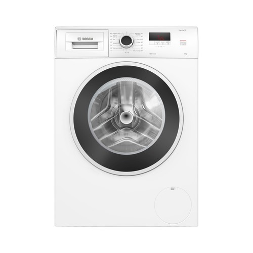 Lavadora BOSCH WGE03200ES blanca 8KG, clasificación energética: A, 1200RPM, H: 84,8cm, A: 59,8cm, F: 59,8cm.