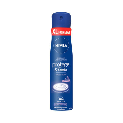 NIVEA Desodorante en spray para mujer, con protección antitranspirante NIVEA Protege & cuida 250 ml.