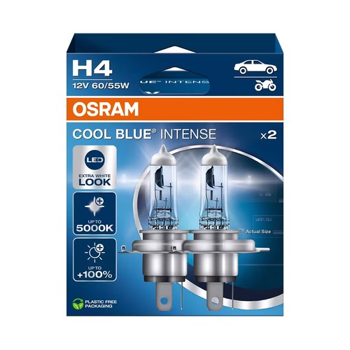 2 lamp h4 12 v luz extra bl 5000 k  ultra life. OSRAM