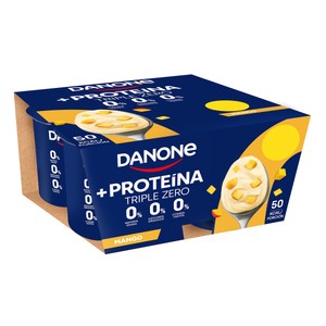 DANONE + Proteína Yogur desnatado con mango y alto contenido en proteínas 4 x 105 g.