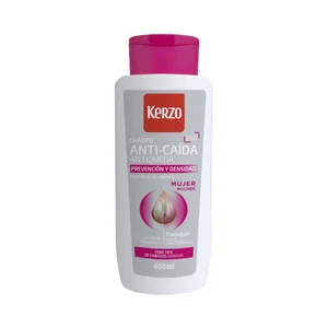 KERZO Mujer Champú revitalizante y anti-caída para todo tipo de cabellos 400 ml.