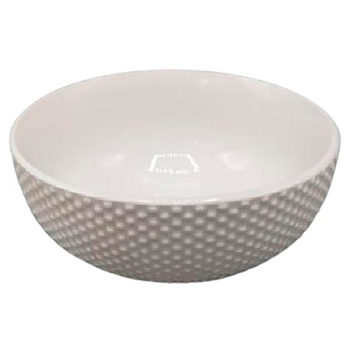 Bol de porcelana de 33cl, color blanco con puntos, ACTUEL