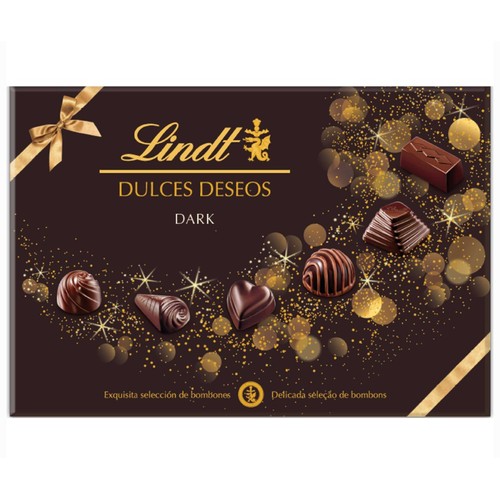 LINDT Caja de bombones dulces deseos dark 336 g.