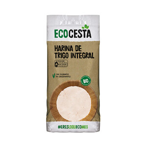 Imagen de ECOCESTA Harina de trigo integral ecológica, sin colorantes ni conservantes 500 g.