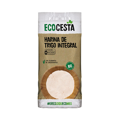 ECOCESTA Harina de trigo integral ecológica, sin colorantes ni conservantes 500 g.