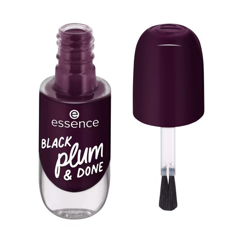 ESSENCE tono 84 Black plum & done, ciruela oscura Esmalte de uñas de secado rápido y acabado brillante.