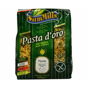SAM MILLS Pasta Pipette, pasta sin gluten SAM MILLS, 500 gramos.