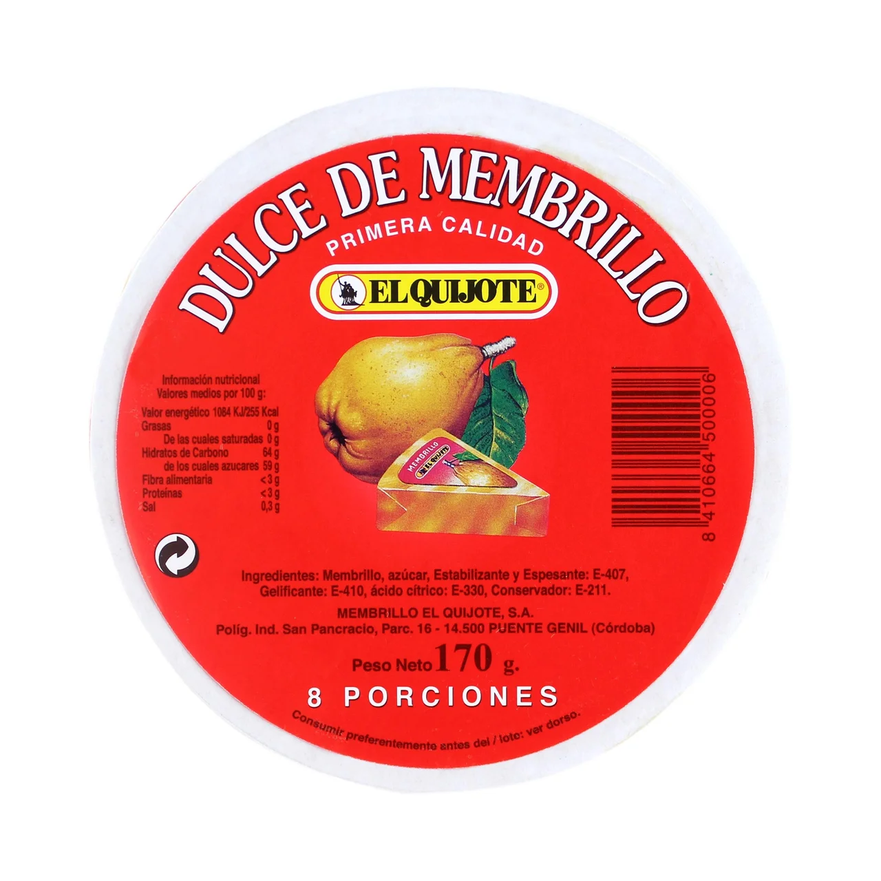 EL QUIJOTE Dulce de membrillo en porciones EL QUIJOTE 170 g.