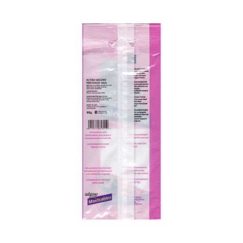 MISTER DOG Hueso masticable de vacuno de 140 milímetros para perros MISTER DOG 1 ud. de 60 g.