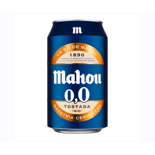 Cerveza tostada 0.0 % alcohol MAHOU lata 33 cl.