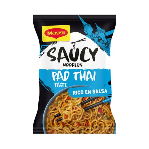 MAGGI Saucy noodles (fideos instantáneos) sabor Pah Tahi 128 g.